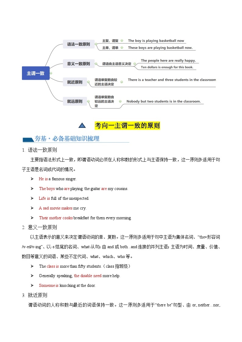 第11讲 主谓一致（讲义）-备战2024中考英语一轮复习精品课件+讲义+练习（全国通用）02