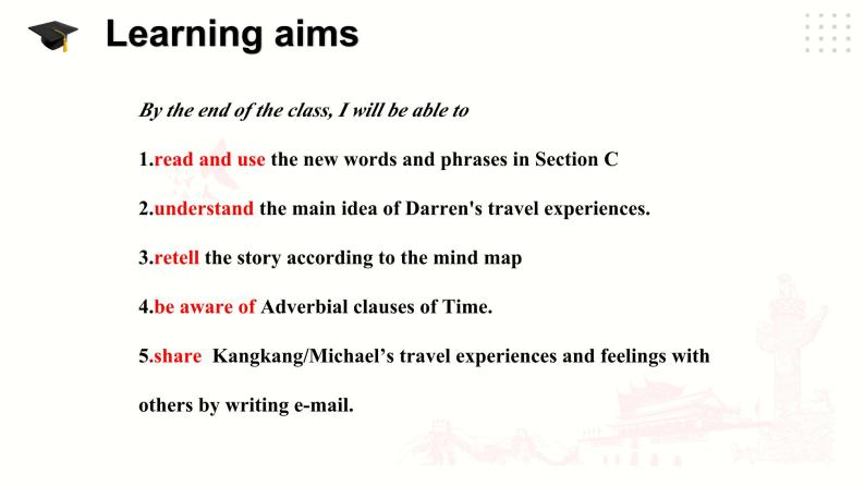 仁爱科普版英语八下Unit 6 Topic2 How about exploring Tian’anmen Square_ Section C课件+教案+练习+音视频02