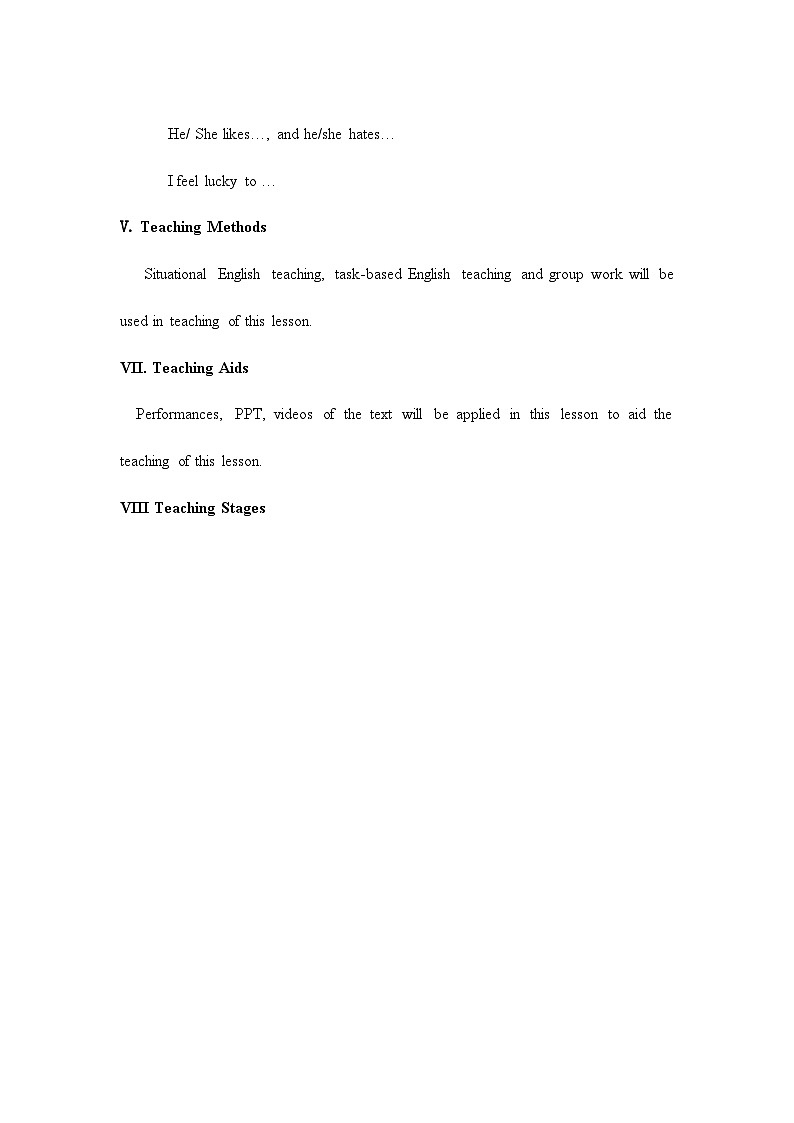 冀教版(三起)英语八年级上册 Unit 1  Me and My Class_Lesson 5 Meet Ms.Liu 教案第3页