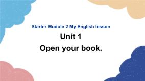 外研版 (新标准)七年级上册Unit 1 Open your book.教课ppt课件