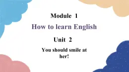 外研版英语八年级上册Module 1 Unit 2 You should smile at her!课件