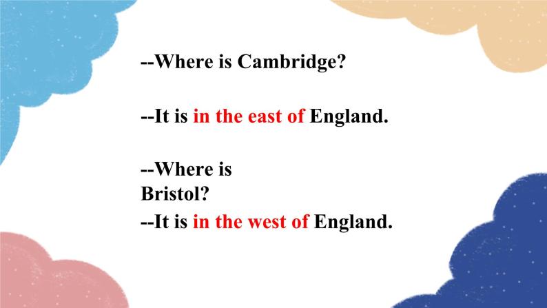 外研版英语八年级上册Module 2 Unit 2 Cambridge is a beautiful city in the east of England课件04