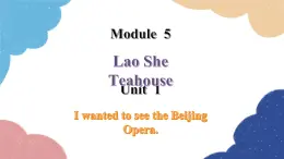 外研版英语八年级上册Module 5 Unit 1 I wanted to see the Beijing Opera课件