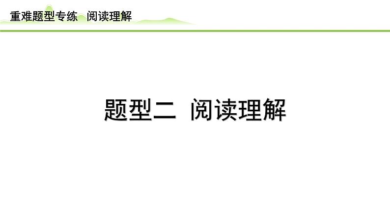 2.题型二 阅读理解(精练册)第1页