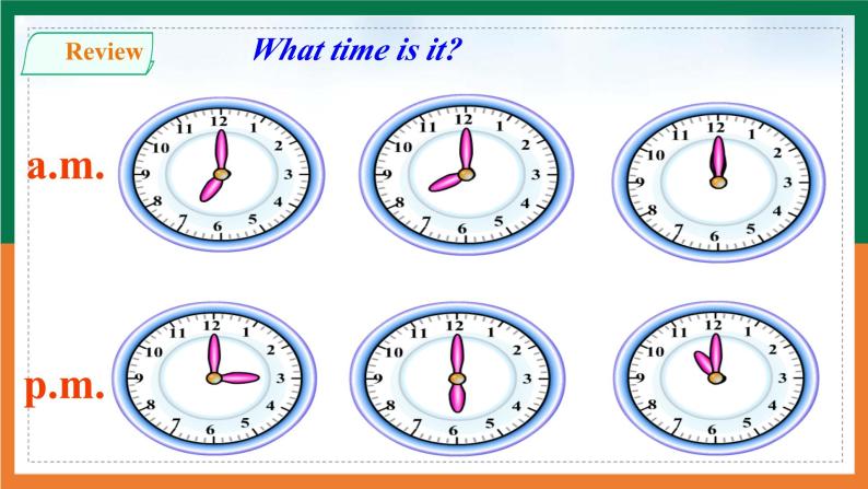 人教新目标Go For It七年级英语下册课件 Unit2 what time do you go to school SectionA Grammar Focus-3c02