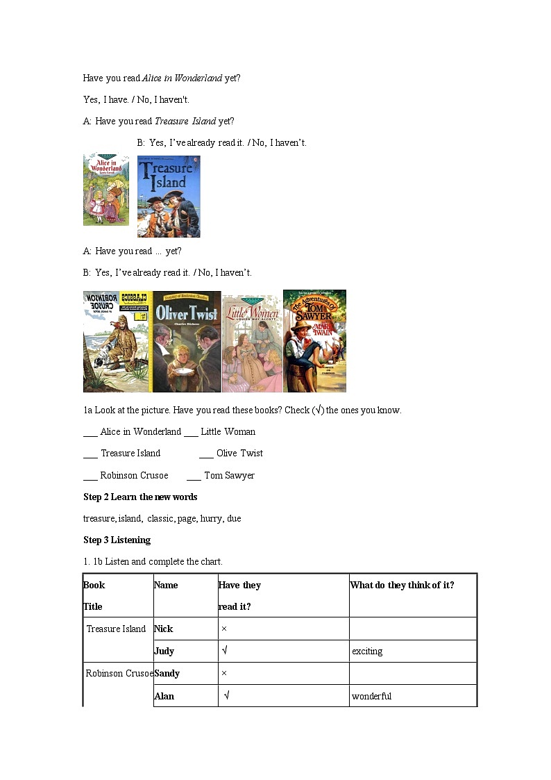 Unit 8 Section A 教案  人教版八年级英语下册02