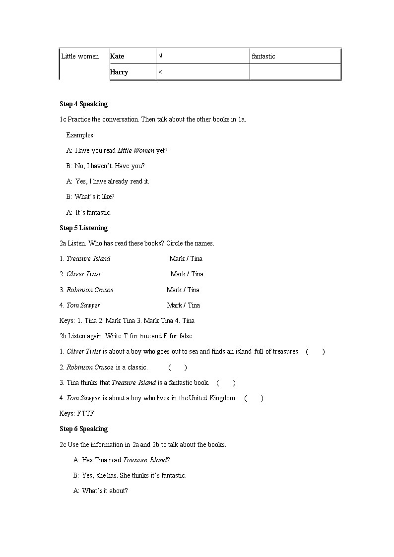 Unit 8 Section A 教案  人教版八年级英语下册03