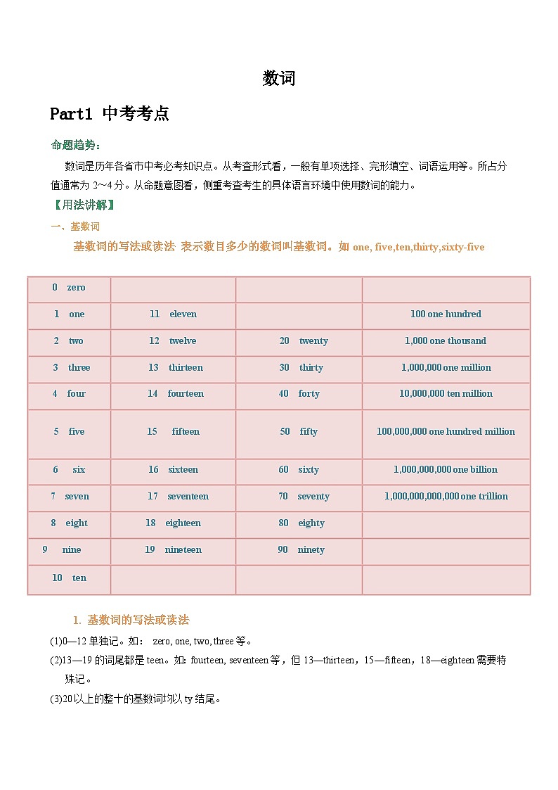 专题04 数词(原卷版)第1页