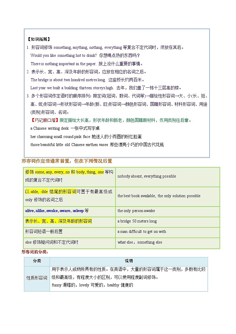 专题07 形容词和副词(原卷版)第2页