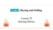 初中英语冀教版八年级下册Lesson 25 Raising Money评课ppt课件