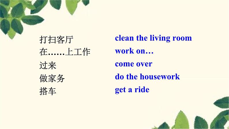 人教版英语八年级下册 Unit3 Could you please clean your room-Setion A 3课件04