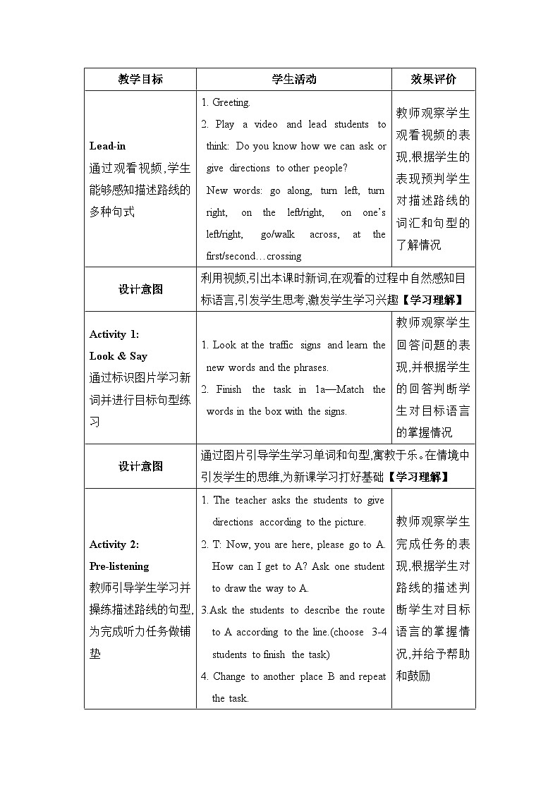 Unit8 Is there a post office near here第3课时Section B (1a—1d)精品教案(人教版七下)02
