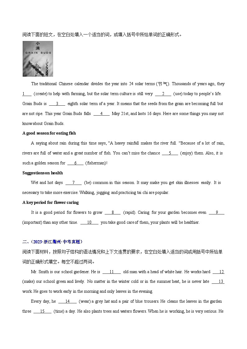 专题08 语法填空(讲练)(原题版)第2页