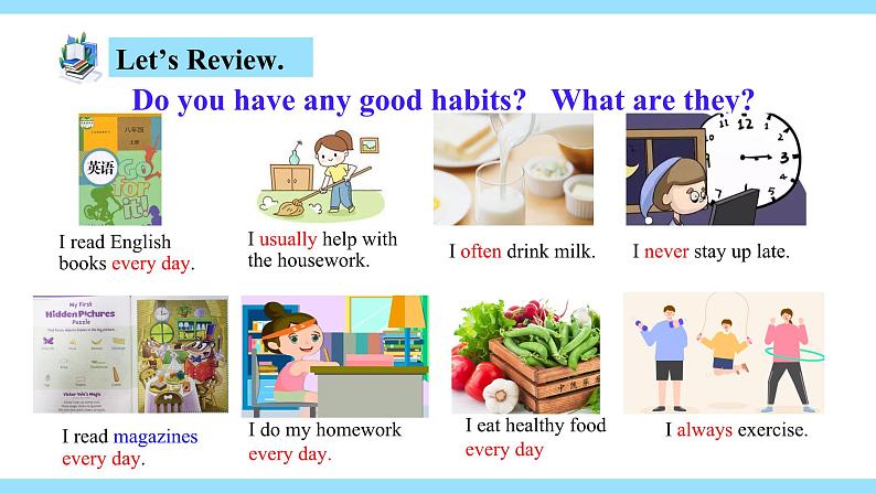 人教版初中英语8上Unit2 How often do you exercise Section B(3a-Self Check)课件+教案+音频06