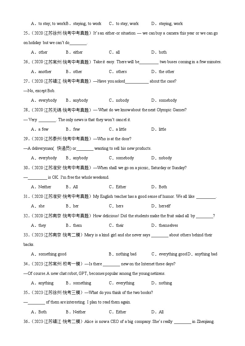 专题08 代词-备战2024年中考英语常考语法点+题型练习(中考真题+名校最新真题)(江苏专用)03