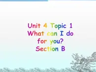 仁爱版英语七年级上册 Unit 4  having fun Topic 1. What can I do for you_课件1 (3) 课件