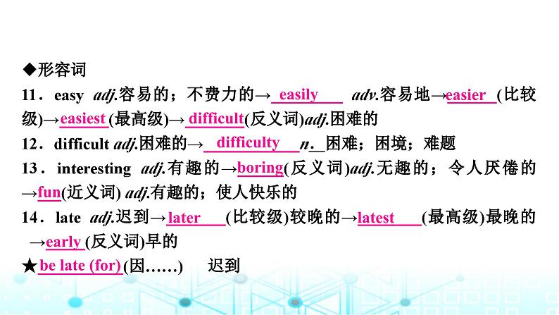 人教版中考英语复习考点二七年级(上)Units5-9课件08