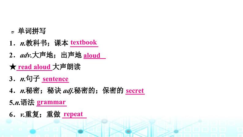 人教版中考英语复习考点一0六九年级Units1-2课件03