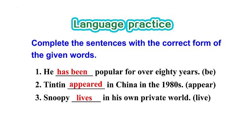 外研版八年级下册英语Module 5 Cartoons Unit3 Language in use课件第3页