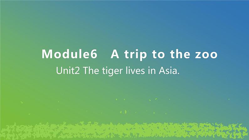 外研版英语七年级上册 Module 6 Unit 2 The tiger lives in Asi课件第1页