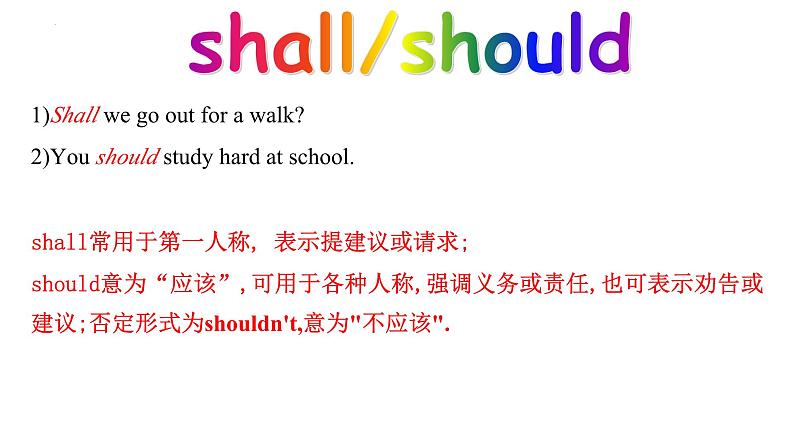 中考英语二轮专题复习—情态动词课件第7页