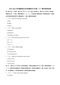 2023-2024学年湖南省长沙市浏阳市七年级(下)期中英语试卷