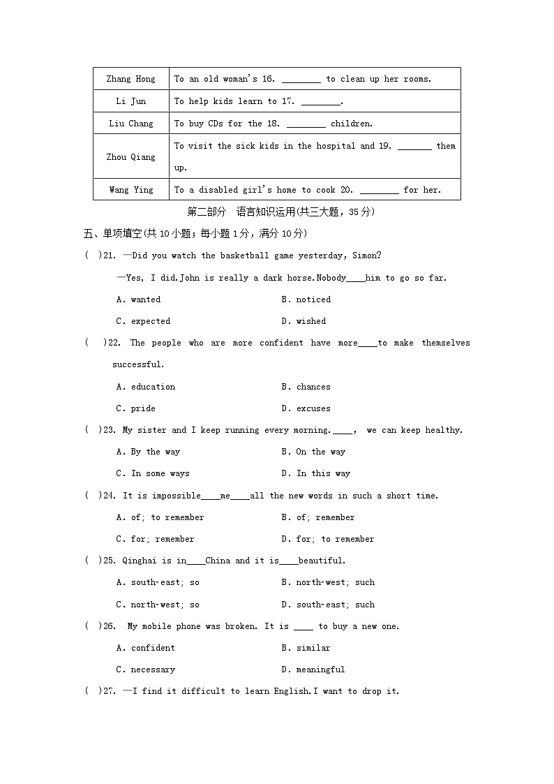 2024八年级英语下册Unit6Sunshineforall学情评估试卷(附答案牛津译林版)03