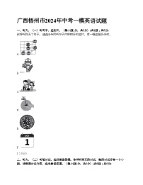 广西梧州市2024年中考一模英语试题