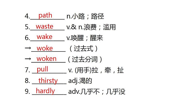 外研版中考英语复习第十二节八年级下册Module 7~Module 8课件第5页