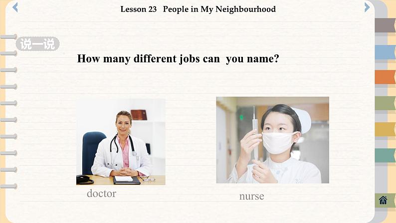 冀教英语八年级上册 Unit 4 Lesson 23 People in My Neighbourhood PPT课件第5页
