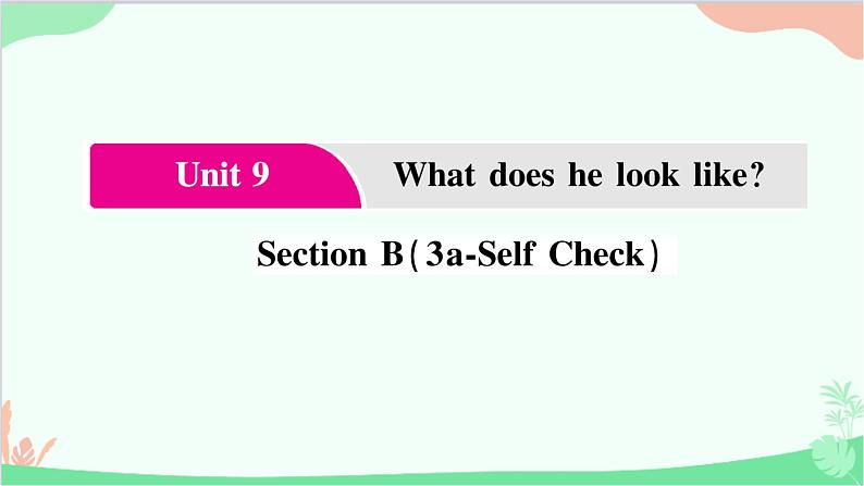 5.Unit 9 Section B(3a-Self Check)第1页