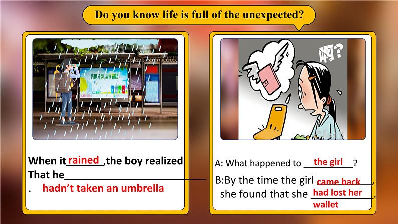 【公开赛课】人教初中英语课件九全Unit 12 Life is full of the expected. Section B 3 a-Self Check 课件+音视频05