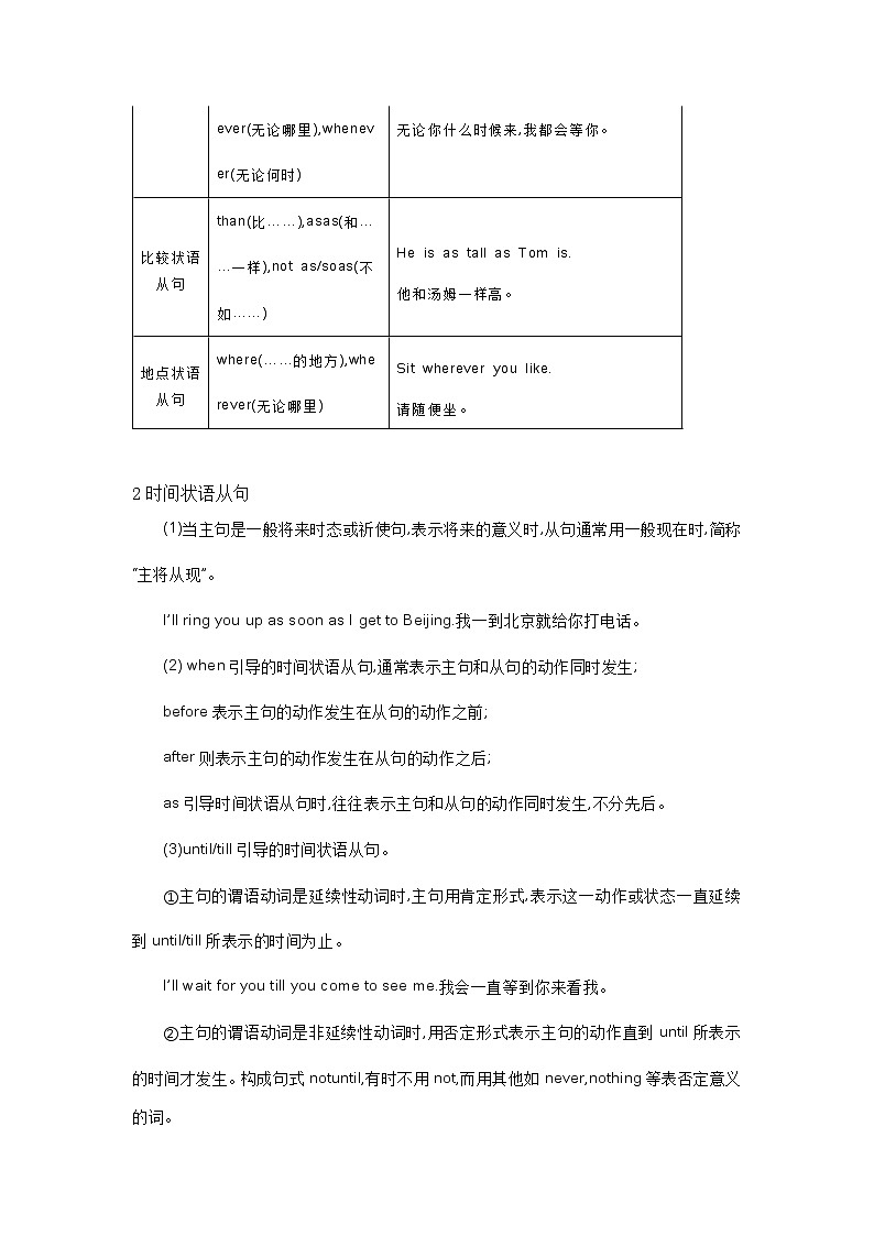 初中英语语法精讲+精练 状语从句第3页