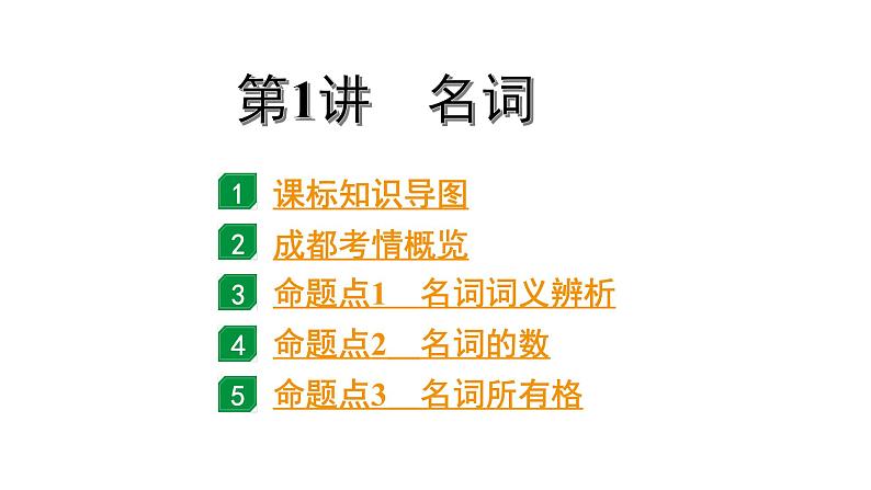 2024成都中考英语二轮复习 专题二 第1讲 名词(课件)第2页