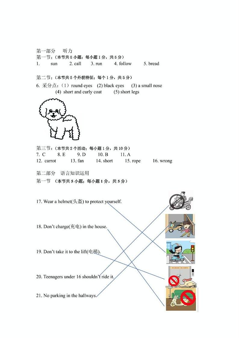 内蒙古自治区乌兰察布市2024年学科素养核心检测七年级英语及答案 2024-07-06 内蒙古自治区乌兰察布市2024年学科素养核心检测七年级英语参考答案第3页