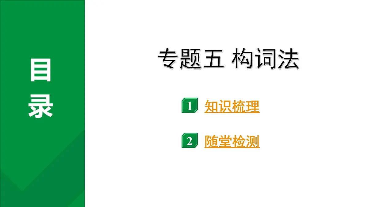 2024中考英语二轮复习第二部分专题五构词法(课件)第2页