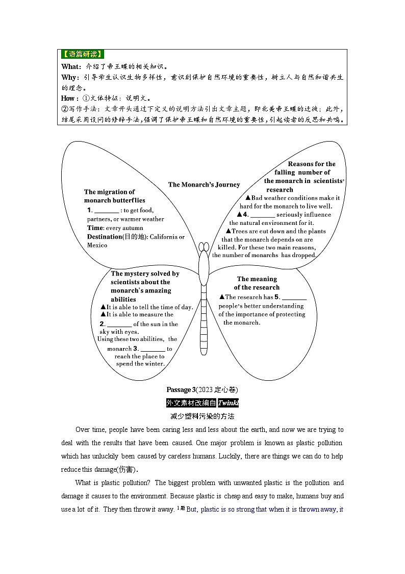 2024中考英语试题研究 第二部分 重难题型专练 题型六 完成图表(含答案)第3页
