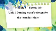 外研版 (新标准)九年级上册Unit 1 Daming wasn’t chosen for the team last time.课堂教学课件ppt