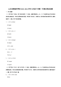 山东省聊城市莘县2023-2024学年七年级下学期7月期末英语试题（含答案）