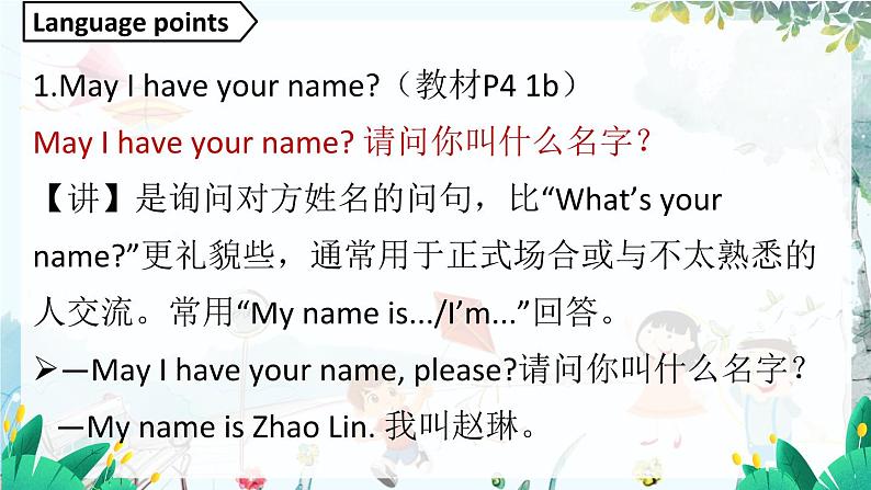 人教版英语七年级上册 Starter Unit 1 Hello! (第3课时) Section B 1a-2d PPT课件07