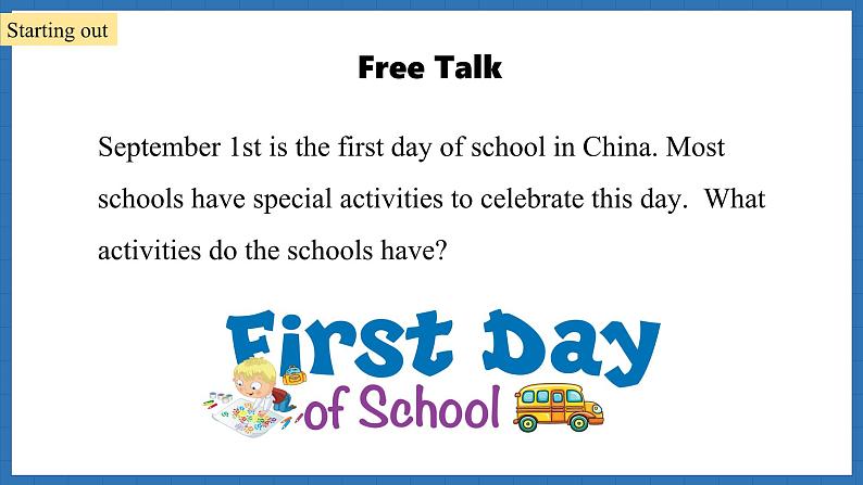 Unit 1 A new start Lesson 1 Starting out+Reading(课件)--2024-2025学年外研版(2024)英语七年级上册03