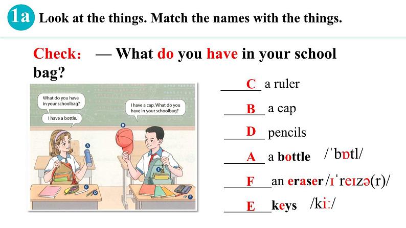 Starter Unit 2 Keep Tidy! Section A 课件--2024-2025学年人教版英语七年级上册04