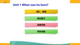 鲁教版初中英语八年级下册unit1When was he born 复习课件