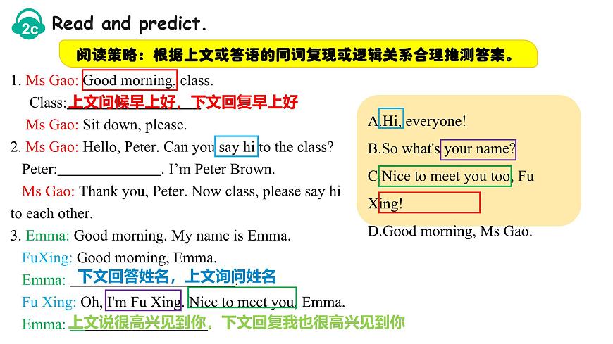 人教版（2024）初中英語(yǔ)7上 Starter Unit 1 Section A  (2b-2d) 課件第4頁(yè)