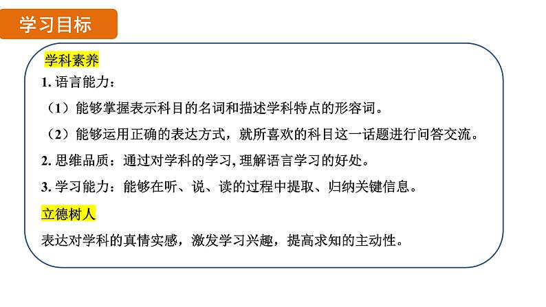 Unit 4 My Favourite Subject 课时1 Section A(1a-1d)课件- 2024-2025学年人教版(2024)七年级英语上册02
