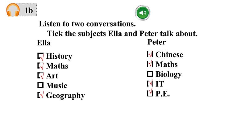 Unit 4 My Favourite Subject 课时1 Section A(1a-1d)课件- 2024-2025学年人教版(2024)七年级英语上册07