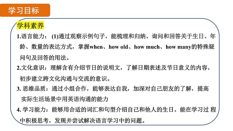 Unit 7 Happy Birthday! 课时3 Section A Grammar Focus(3a-3d)课件- 2024-2025学年人教版(2024)七年级英语上册第2页