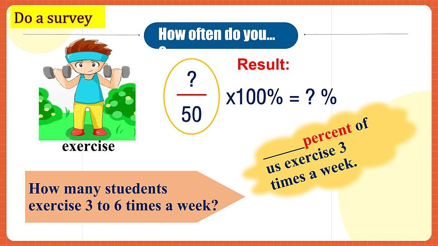 人教新目標(biāo)版英語八年級上冊 Unit2《How often do you exercise ？SectionB(2a-2c )》 課件第7頁