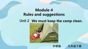 英语九年级下册Unit 2 we must keep the camp clean.图文课件ppt