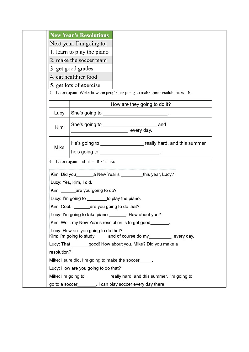 人教版八年级英语上册 Unit 6 第3课时《Section B (1a-1e)》课件+教案+导学案+分层作业+素材03